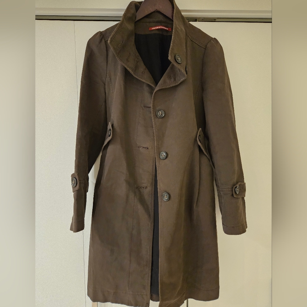Comptoir Des Cotonniers Cotton Coat Military Green FR34